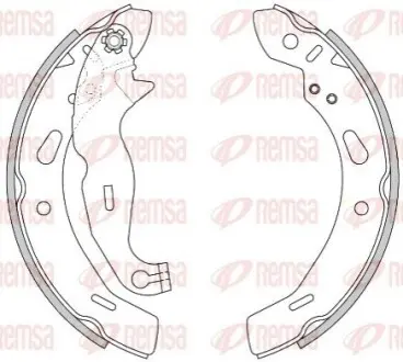 Колодки тормозные (задние) Ford Fiesta 08- (барабаны) (200x32) REMSA 427800 Купить в Украине