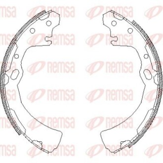 Колодки гальмівні барабанні REMSA 4384.00 (фото 1)