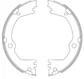 HYUNDAI гальмівні колодки стоян.гальма Genesis,Santa Fe III,Kia Sorento II REMSA 446600 (фото 1)