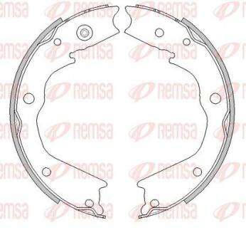 Колодки гальмівні барабанні (комплект 4 шт) REMSA 4482.00