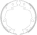 TOYOTA Комплект тормозных колодок (барабанные) CAMRY Лифтбек 2.0-3.5 11-, LEXUS ES 3.5 06 REMSA (4503.00) изображение 1