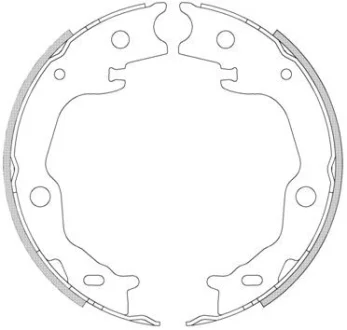 TOYOTA Комплект тормозных колодок (барабанные) CAMRY Лифтбек 2.0-3.5 11-, LEXUS ES 3.5 06 REMSA 4503.00