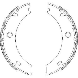 Тормозные колодки ручного тормоза REMSA 471401