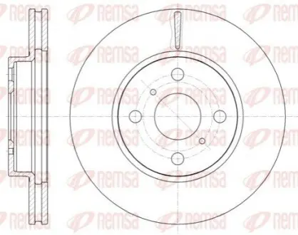 Диск гальмівний (передній) Toyota Yaris 05- (255x22) REMSA 6100510