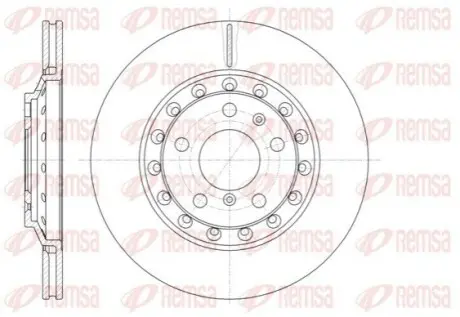 Диск тормозной зад. 310mm VW Phaeton, Audi A8 02- REMSA 61155 10