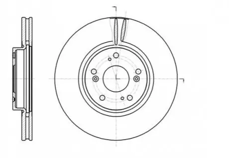 Диск тормозной (передній) Honda Accord VII 03-08 (300x25) REMSA 6121810 Купити в Україні