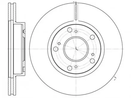 Фото Диск гальмівний (передній) Honda Civic VII/VIII 05- (262x21) REMSA (6126310) зображення 1