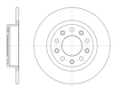 ALFA ROMEO Диск гальмівний задній GIULIETTA (940_) 1.4 TB (940FXF1A) 10-16 REMSA 61445.00