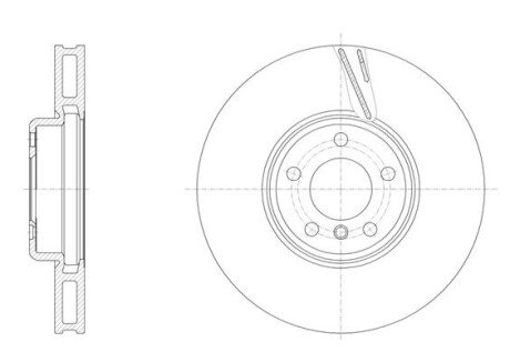 Диск тормозной перед. правый BMW 5 (F07, F10, F11, F18), 6 (F12, F13, F06), 7 (F01, F02, F03, F04) 3.0/3.5/4.0D 09- REMSA 6155211