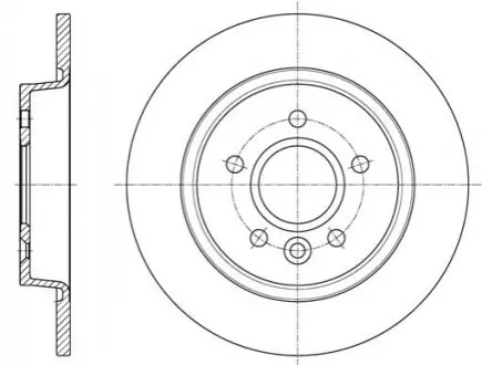 Диск тормозной (задний) Ford C-max/Focus II/Volvo C30/C70/S40/V50 04-12/V40 12-(280x10.9) PRO REMSA 6159000