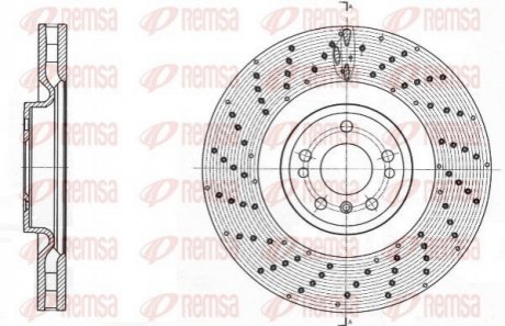 Диск тормозов. передняя. DB GL166 -18 REMSA 61761.10 (фото 1)