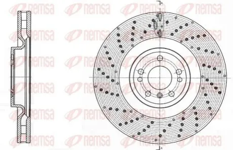 Диск тормозов. передняя. DB GL166 -18 REMSA 61761.10 Купить в Украине