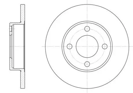 Фото Диск гальмівний (передній) Audi 80/90/100 76-91 (256x13) (повний) REMSA (618100) зображення 1