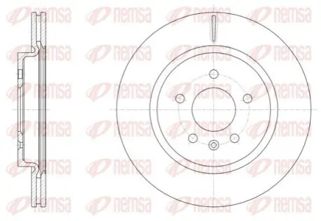 Диск тормозной (задний) Opel Astra J 12-20/Zafira C 11- (315x23) (вентил.) (с покрыт..) REMSA 6210610