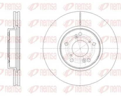 Фото Диск гальм. передн. HONDA HR-V 15- REMSA (62108.10) зображення 1