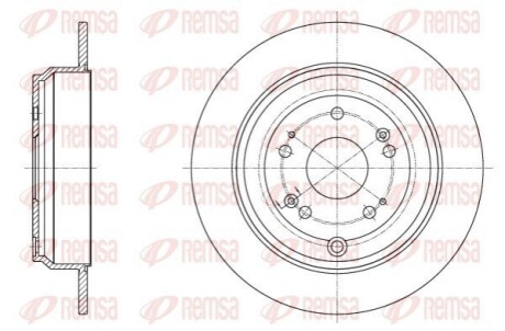 HONDA Диск гальмівний задн.CR-V II 2.0 01- REMSA 62515.00 (фото 1)