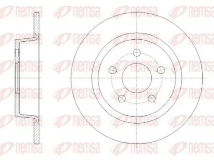 Фото 1 — Диск гальм задн. FORD TOURNEO CONNECT 13- REMSA (62520.00) Фото Диск гальм задн. FORD TOURNEO CONNECT 13- REMSA (62520.00) зображення 1