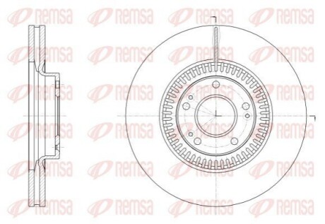 Диск тормозной передний. GENESIS 3.8 GDI REMSA 62525.10