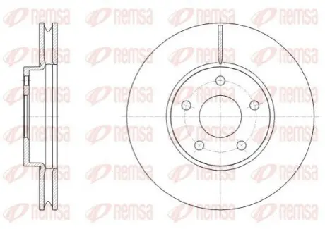 Диск гальмівний (передній) Ford Focus IV 18- (282x27) REMSA 62533.10