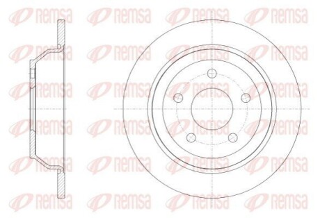 FORD Диск гальмівний задній PUMA (J2K, CF7) 1.0 EcoBoost REMSA 62538.00 (фото 1)