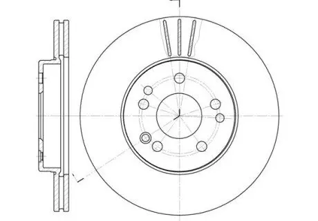 Фото Диск гальмівний (передній) MB 190 (W201) 85-93/E-class (W124) 85-98 (284x22) REMSA (631410) зображення 1