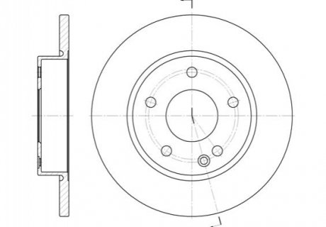 Тормозной диск - (1684210112, 230470, A1684210112) REMSA 652600 (фото 1)