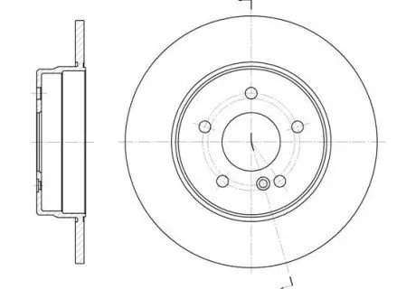 Фото Диск гальмівний (задній) MB C-class (W202/W203/S203/CL203)/ E(W210) 96-07 (290x10) REMSA (655500) зображення 1