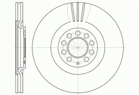 Тормозной диск - (230706, 8L0615301, 8L0615301A) REMSA 659710 (фото 1)