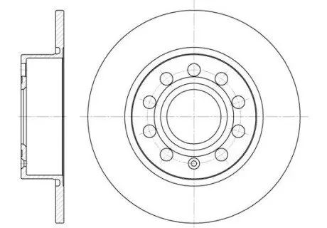 Диск тормозной зад. VW Golf V 1.4-2.0 03-,Audi A3 1.6-2.0 03- REMSA 664900 Купить в Украине