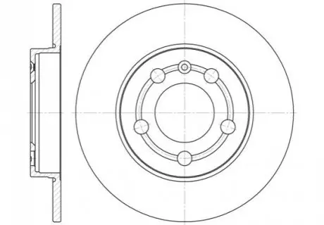 Диск гальмівний (задній) Audi A3/TT 96-06/Skoda Octavia/VW Golf IV 98-06 (238.9x8.9) REMSA 671800