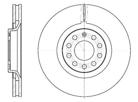 Диск тормозной передний Audi A6 02- - (8D0615301AD, 230705, 4B3615301) REMSA 673010