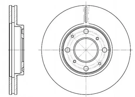 Диск гальмівний (передній) Honda Jazz II 02-08 (240x21) (з вентиляцією) REMSA 684410