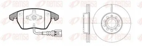 Комплект тормозной передн. SEAT TOLEDO 03-,SKODA OCTAVIA 04-,VW GOLF. JETTA. (выр-во) REMSA 81030.00 Купить в Украине