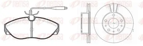 FIAT К-кт гальм. колодки + диски DUCATO 2.0 Panorama/Combinato 94-02, CITROEN JUMPER I (230P) 2.5 TD 94-02, PEUGEOT REMSA 8486.01 Купити в Україні