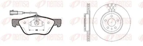 ALFA ROMEO К-кт гальм. колодки + диски 156 (932_) 2.4 JTD (932AXF00) 03-05 REMSA 8589.00 Купити в Україні