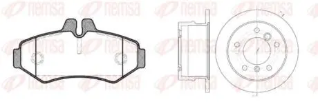 DB К-кт гальм. колодки + диски Sprinter VW LT 96 REMSA 8733.00 Купить в Украине