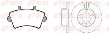 Комплект тормозов, дисковый тормозной механизм REMSA 8819.01