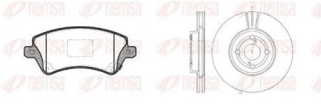 Фото 1 — TOYOTA К-кт гальмівні колодки + диски Corolla 02- REMSA (8822.00) Фото TOYOTA К-кт гальмівні колодки + диски Corolla 02- REMSA (8822.00) зображення 1