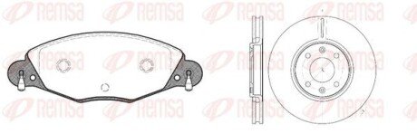 CITROEN К-кт гальм. колодки + диски C5 I (DC_) 2.2 HDi (DC4HXB, DC4HXE) 01-04 REMSA 8827.00