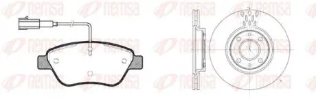 Fiat К-кт гальм. колодки + диски Doblo 1.3JTD 1.9JTD 1.4i 05 REMSA 8858.01 Купити в Україні