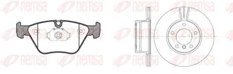 BMW К-кт гальмівні колодки + диски перед. 2,5/3,0: E46, X3(E83) REMSA 8963.00 Купити в Україні