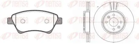 RENAULT К-кт гальм. колодки + диски Megane II, Kangoo 02 REMSA 8976.02 Купить в Украине