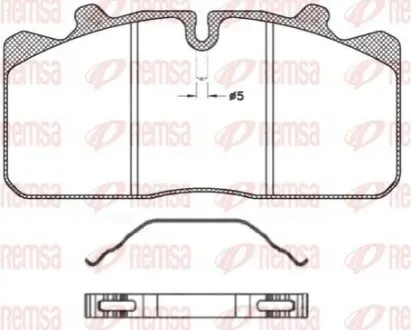 Тормозные колодки, дисковый тормоз.) REMSA JCA65800