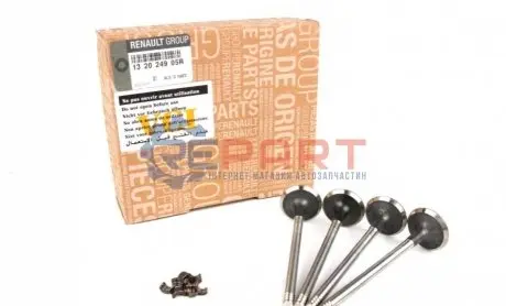 Клапани випускні K9K 01 (комплект 4 шт.) RENAULT 132024905R Купити в Україні