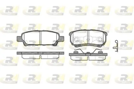 Колодки гальмівні (задні) Mitsubishi Outlander/Lancer 1.3-2.4 01- (Akebono) ROADHOUSE 21051.02