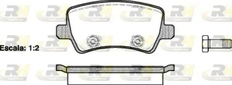 Фото Колодки гальмівні (задні) Ford Galaxy/S-Max 06-15/Volvo S60/S80/V60/V70/XC60/XC70 08-/Land Rover 11 ROADHOUSE (21236.00) зображення 1