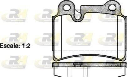 Комплект задніх гальмівних накладок ROADHOUSE 21240.00