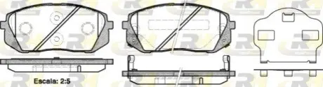 Колодки гальмівні (передні) Hyundai i40/ix35/Kia Sportage 10 ROADHOUSE 21302.02