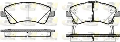 Колодки гальмівні (передні) Toyota Avensis/Auris 1.6-2.0 D-4D 08 ROADHOUSE 21341.02