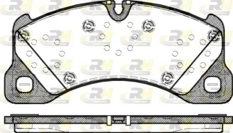 Фото Колодки гальмівні (передні) Porsche Cayenne 02-/Macan 14-/Panamera 10-16/VW Touareg 02- ROADHOUSE (21345.00) зображення 1